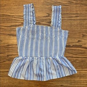 English Factory Blue and White striped top